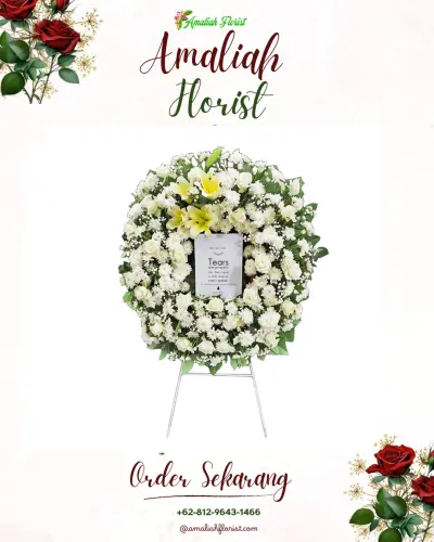Krans Bunga Duka Cita di Sumberagung